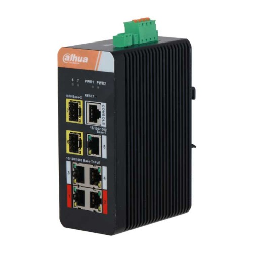 Dahua DH-IS4207-4GT-120 Коммутатор с PoE 4-портовый гигабитный управляемый, промышленное исполнение Dahua DH-IS4207-4GT-120 Коммутатор с PoE 4-портовый гигабитный управляемый, промышленное исполнение